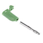 Schutzinger Green Male Banana Plug, 4 mm Connector, Screw Termination, 16A, 30 V ac, 60V dc, Nickel Plating