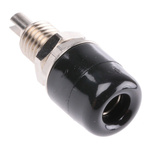 Schutzinger Black Female Banana Socket, 4 mm Connector, Solder Termination, 32A, 30 V ac, 60V dc, Nickel Plating