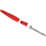 Staubli Red Male Banana Plug, 4 mm Connector, Screw Termination, 32A, 30 V, 60V dc, Nickel Plating