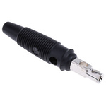 Hirschmann Test & Measurement Black Male Banana Plug, 4 mm Connector, Screw Termination, 16A, 60V dc, Nickel Plating