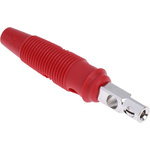 Hirschmann Test & Measurement Red Male Banana Plug, 4 mm Connector, Screw Termination, 16A, 60V dc, Nickel Plating