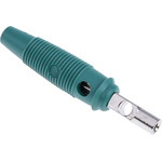 Hirschmann Test & Measurement Green Male Banana Plug, 4 mm Connector, Screw Termination, 16A, 60V dc, Nickel Plating