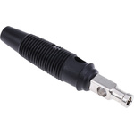 Hirschmann Test & Measurement Black Male Banana Plug, 4 mm Connector, Solder Termination, 30A, 30 V ac, 60V dc, Nickel