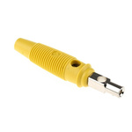 Hirschmann Test & Measurement Yellow Male Banana Plug, 4 mm Connector, Screw Termination, 16A, 60V dc, Nickel Plating