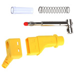 Staubli Yellow Male Banana Plug, 4 mm Connector, Screw Termination, 32A, 600V, Nickel Plating