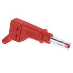 Staubli Red Male Banana Plug, 4 mm Connector, Screw Termination, 32A, 600V, Nickel Plating