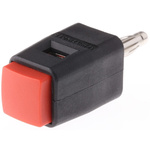 Schutzinger Red Male Banana Plug, 4 mm Connector, 16A, 30 V ac, 60V dc, Nickel Plating