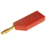 Hirschmann Test & Measurement Red Male Banana Plug, 4 mm Connector, Screw Termination, 24A, 30 V ac, 60V dc, Gold