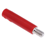 Staubli Red Female Banana Socket, 4 mm Connector, Screw Termination, 32A, 600V, Nickel Plating