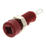 Hirschmann Test & Measurement Red Female Banana Socket, 2mm Connector, Solder Termination, 6A, 60V dc, Nickel, Tin