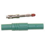 Hirschmann Test & Measurement Green Male Banana Plug, 4 mm Connector, Screw Termination, 24A, 1000V ac/dc, Nickel