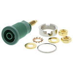 Hirschmann Test & Measurement Green Female Banana Plug - Solder, 1000V ac/dc