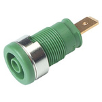 Hirschmann Test & Measurement Green Female Banana Plug - Tab, 1000 V ac/dc