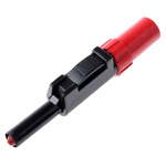 Hirschmann Test & Measurement Red Male Banana Plug, 4 mm Connector, Solder Termination, 30A, 60V dc, Nickel Plating