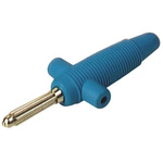 Hirschmann Test & Measurement Blue Male Banana Plug - Solder, 60V dc