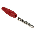 Hirschmann Test & Measurement Red Male Banana Plug - Solder, 30 V ac, 60 V dc