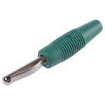 Hirschmann Test & Measurement Green Male Banana Plug - Solder, 30 V ac, 60 V dc