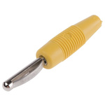 Hirschmann Test & Measurement Yellow Male Banana Plug - Screw, 30 V ac, 60 V dc