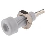 WIMA White Female Test Socket, 2mm Connector, Solder Termination, 10A, Tin Plating