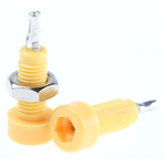 WIMA Yellow Female Test Socket, 2mm Connector, Solder Termination, 10A, Tin Plating