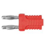 Schutzinger Red Male Banana Plug, 4 mm Connector, 12A, 33 V ac, 70V dc, Nickel Plating