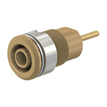 Staubli Brown Female Banana Socket, 4 mm Connector, 24A, 1000V, Gold Plating