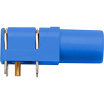Schutzinger Blue Female Banana Socket, 4 mm Connector, Solder Termination, 24A, 1000V, Gold Plating