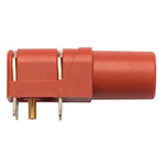 Schutzinger Red Female Banana Socket, 4 mm Connector, Solder Termination, 24A, 1000V, Gold Plating