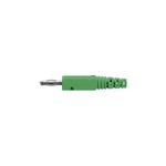 Schutzinger Green Male Banana Plug, 4 mm Connector, Solder Termination, 32A, 33 V ac, 70V dc, Nickel Plating