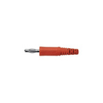 Schutzinger Red Male Banana Plug, 4 mm Connector, Screw Termination, 32A, 33 V ac, 70V dc, Nickel Plating