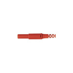 Schutzinger Red Male Banana Plug, 4 mm Connector, Screw Termination, 32A, 1000V, Nickel Plating