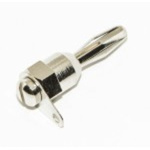 Mueller Electric Male Banana Plug, 4 mm Connector, Screw Termination, 12A, Nickel Plating