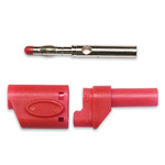 Mueller Electric Red Male Banana Plug, 4 mm Connector, Solder Termination, 20A