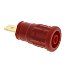 Hirschmann Test & Measurement Red Female Banana Socket, 4 mm Connector, 32A, 1000V ac/dc, Gold Plating
