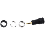 Staubli Black Female Banana Socket, 2mm Connector, 10A, 600V, Gold Plating