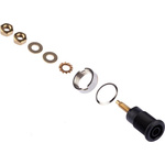 Staubli Black Female Banana Socket, 4 mm Connector, Solder Termination, 32A, 1000V, Gold Plating