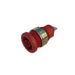 Hirschmann Test & Measurement Red Female Banana Socket, 4 mm Connector, Tab Termination, 32A, Nickel Plating