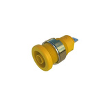 Hirschmann Test & Measurement Yellow Female Banana Socket, 4 mm Connector, Tab Termination, 32A, Nickel Plating