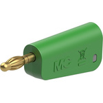 Staubli Green Plug Test Plug, Screw Termination, 32A, 30V ac, Gold Plating