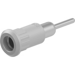 Staubli Grey Socket Test Socket, Solder Termination, 25A, 30V ac, Nickel Plating