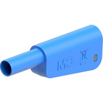 Staubli Blue Plug Test Plug, Solder Termination, 32A, 1kV, Gold Plating