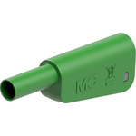 Staubli Green Plug Test Plug, Solder Termination, 32A, 1kV, Gold Plating