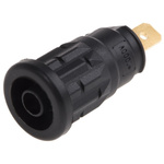 Hirschmann Test & Measurement Black Female Banana Socket, 4 mm Connector, 24A, 1000V ac/dc, Gold Plating