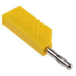 Hirschmann Test & Measurement Yellow Male Banana Plug, 4 mm Connector, Screw Termination, 24A, 60V dc, Nickel Plating