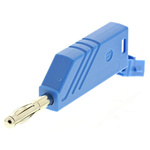 Hirschmann Test & Measurement Blue Male Banana Plug, 4 mm Connector, Screw Termination, 24A, 60V dc, Nickel Plating