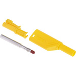 Hirschmann Test & Measurement Yellow Male Banana Plug, 4 mm Connector, Screw Termination, Nickel Plating