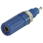 Sato Parts Blue Female Binding Post, 4 mm Connector, Solder Termination, 10A, 125V