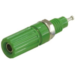Sato Parts Green Female Binding Post, 4 mm Connector, Solder Termination, 10A, 125V