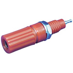 Sato Parts Red Female Binding Post, 4 mm Connector, Solder Termination, 10A, 125V