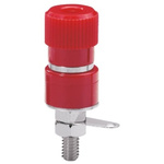 Sato Parts Red Female Banana Socket, 4 mm Connector, Solder Termination, 10A, 125V